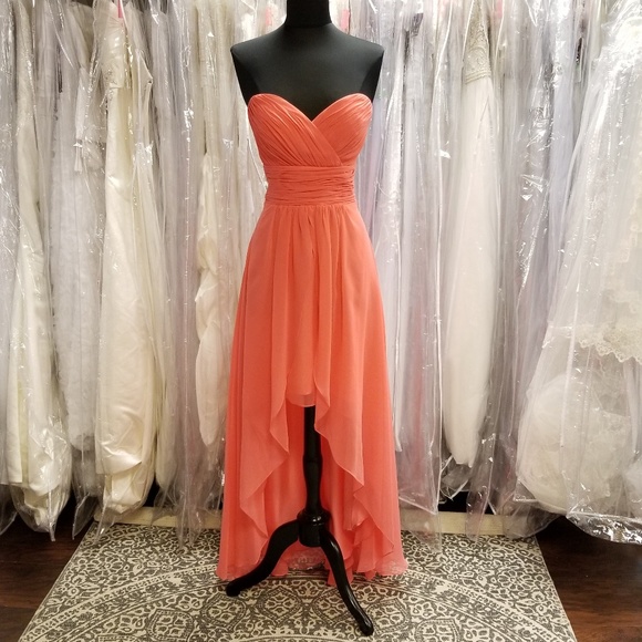 Boutique Dresses & Skirts - Coral Chiffon High-low Dress